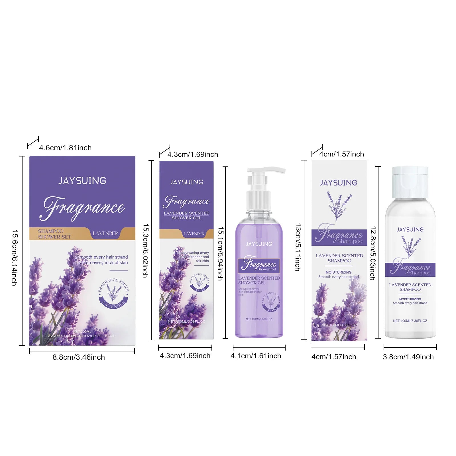 Jaysuing Lavender Shower Set