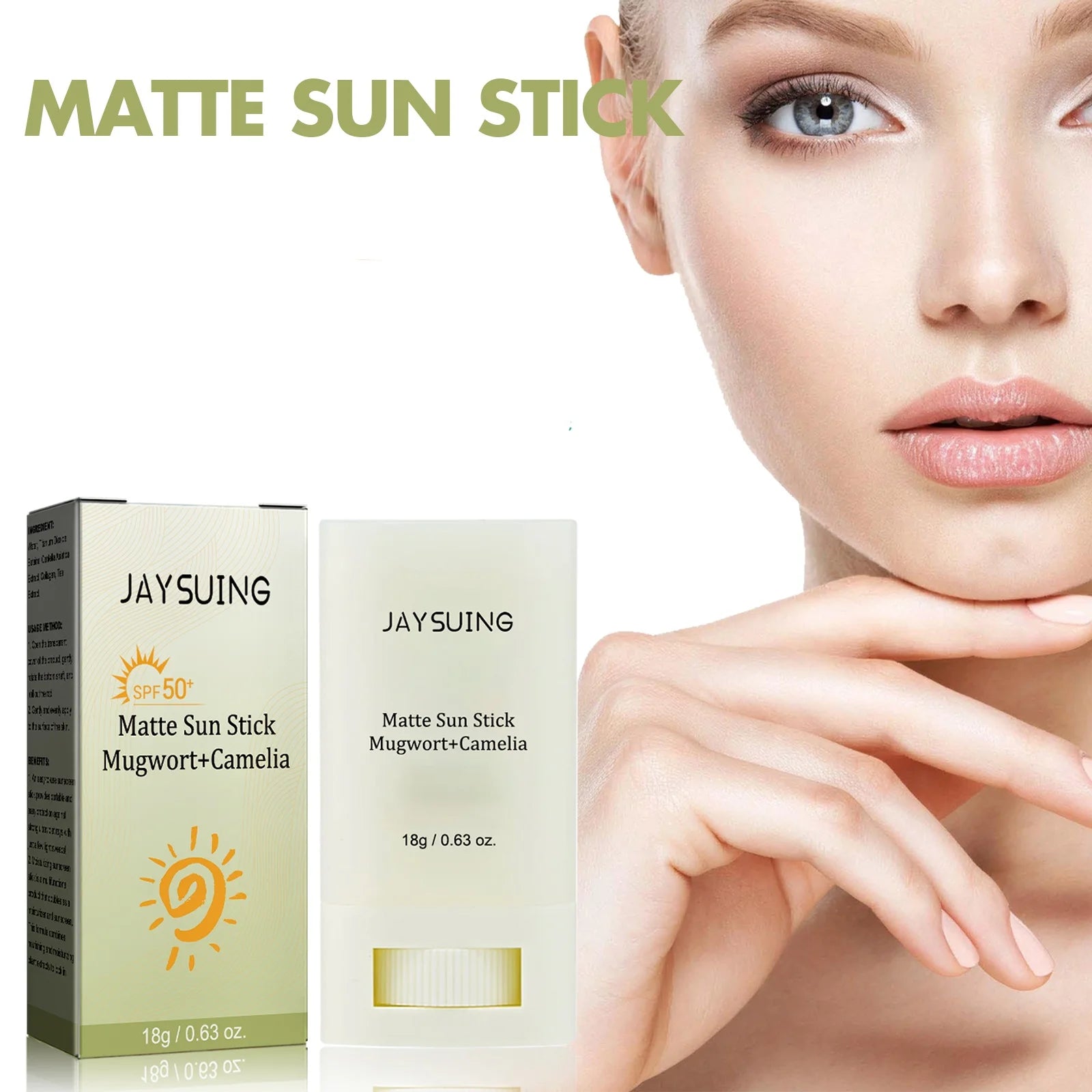 Jaysuing Matte Sun Stick with Mugwort and Camellia Extracts