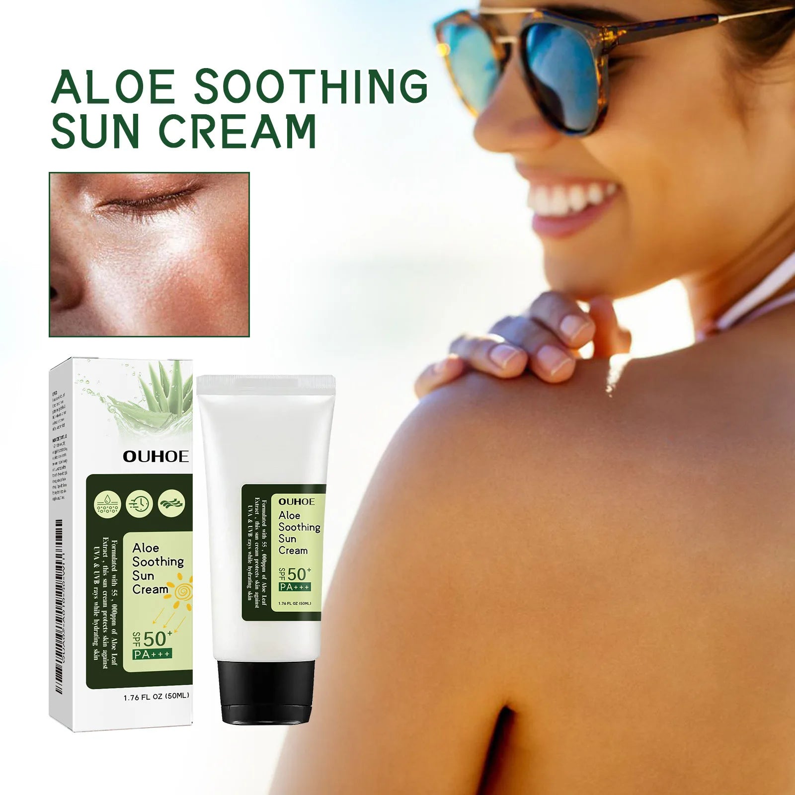 OUHOE Aloe Soothing Sun Cream SPF50+ PA+++