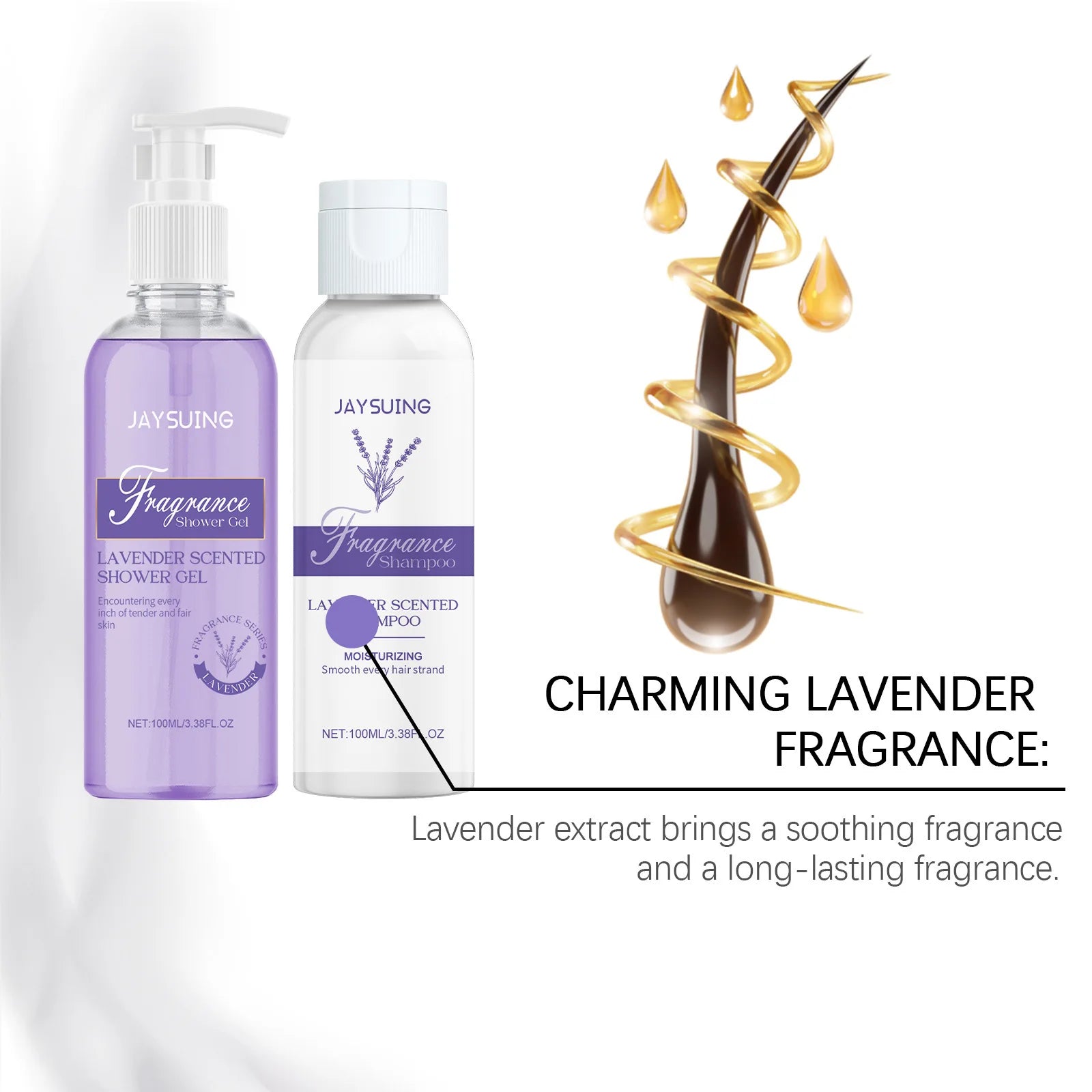 Jaysuing Lavender Shower Set