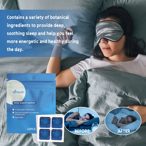 Ximonth 12pcs Sleep Aids Patch Herbal Sticker