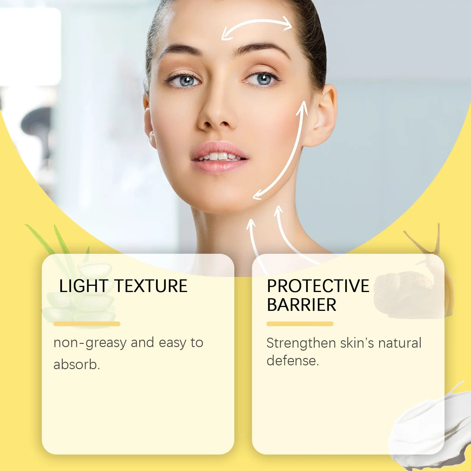 Ouhoe 1set Snail Mucin 96 Skin Care Set Moisturizing Smooth Fade Fine Lines Tighten Firming Gowing Face Repairing Face Serum Kit