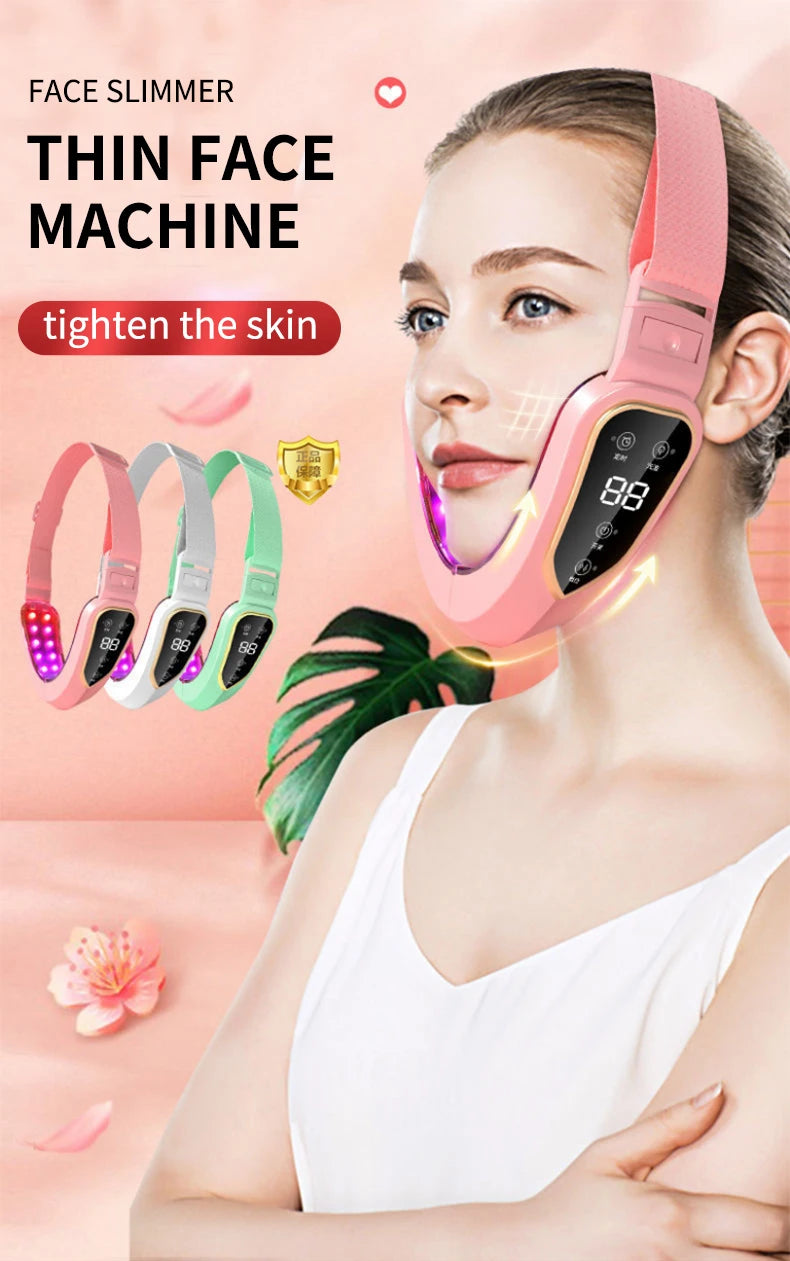 LED Photon Facial Slimming Massager – Lifting & Double Chin Reducer