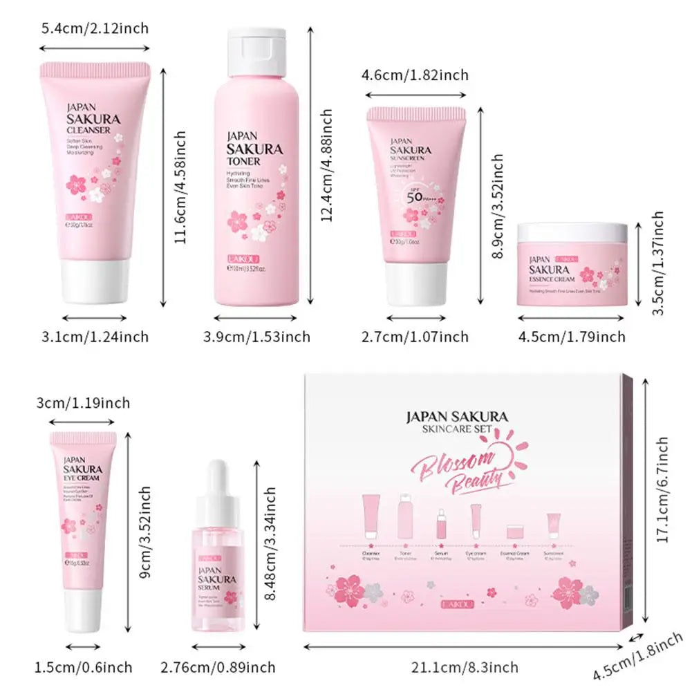 6-Piece Sakura Skin Care Set – Complete Face Care Gift Box