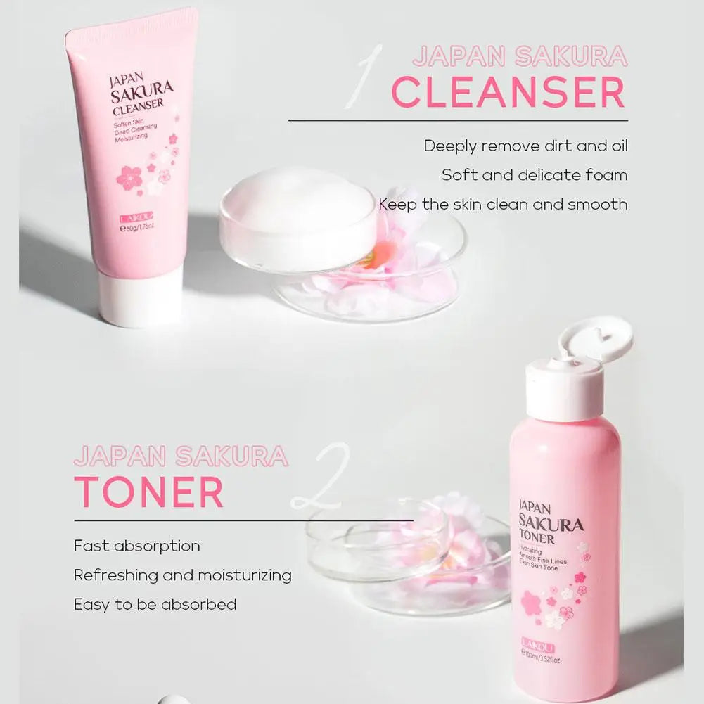 6-Piece Sakura Skin Care Set – Complete Face Care Gift Box