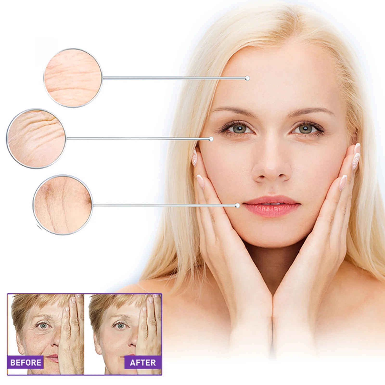 100Pcs Facial Wrinkle & Cheek Lift Stickers