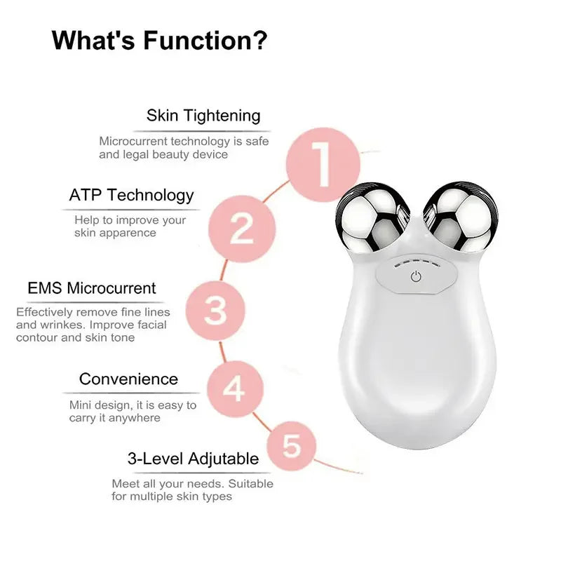 EMS Microcurrent Facial Roller – Face Lifting & Wrinkle Reduction