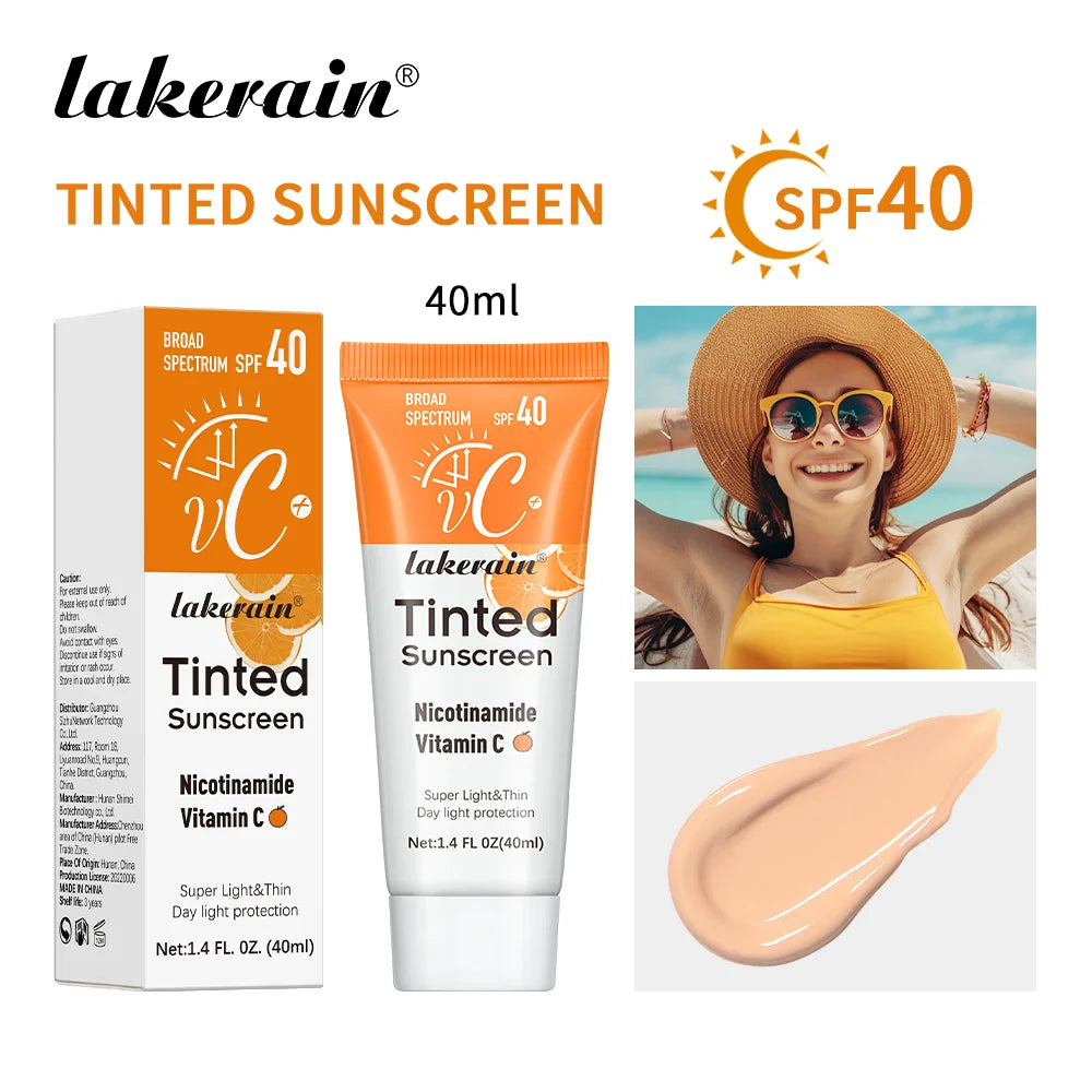 Vitamin C Tinted Sunscreen SPF 40 – Hydrating Mineral UV Protection