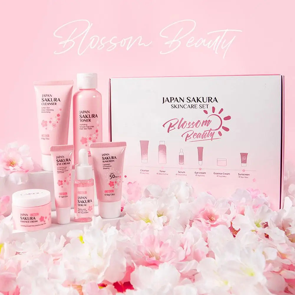 6-Piece Sakura Skin Care Set – Complete Face Care Gift Box