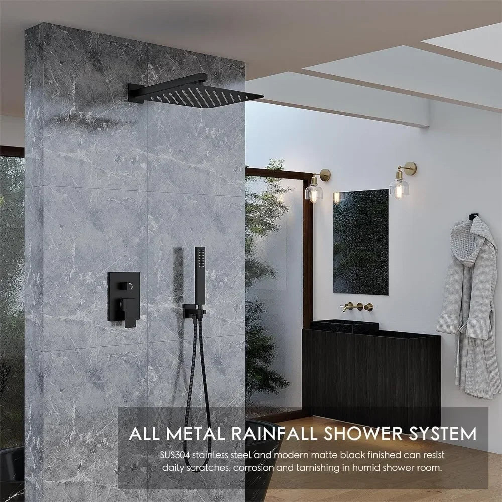 High-Pressure Rainfall Shower Set