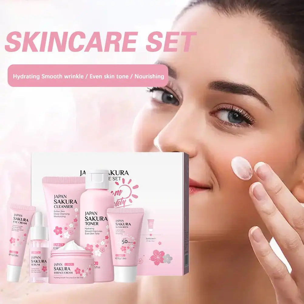 6-Piece Sakura Skin Care Set – Complete Face Care Gift Box