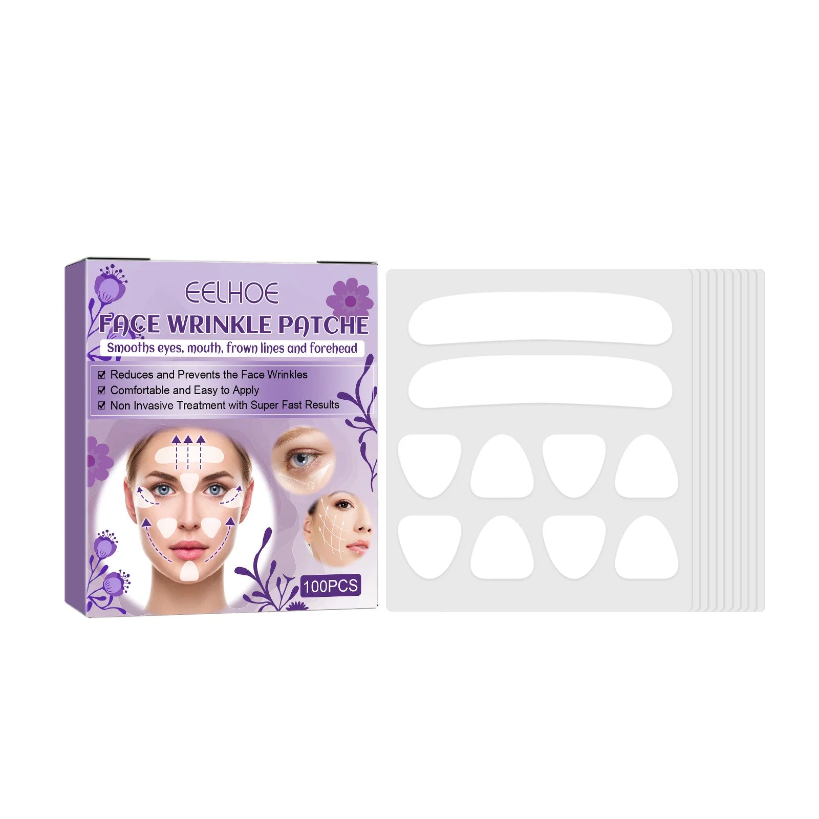 100Pcs Facial Wrinkle & Cheek Lift Stickers