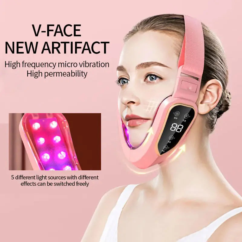 LED Photon Facial Slimming Massager – Lifting & Double Chin Reducer