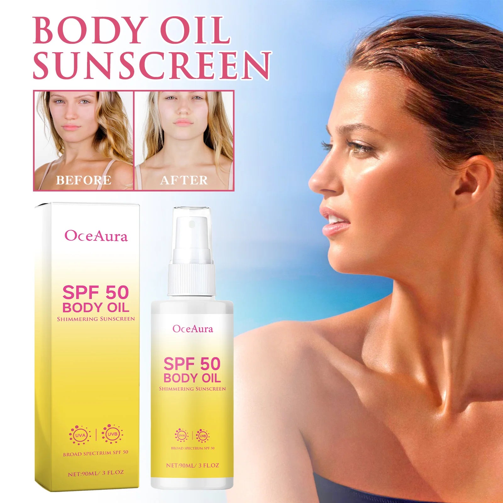 OceAura SPF50 Body Sunscreen Oil