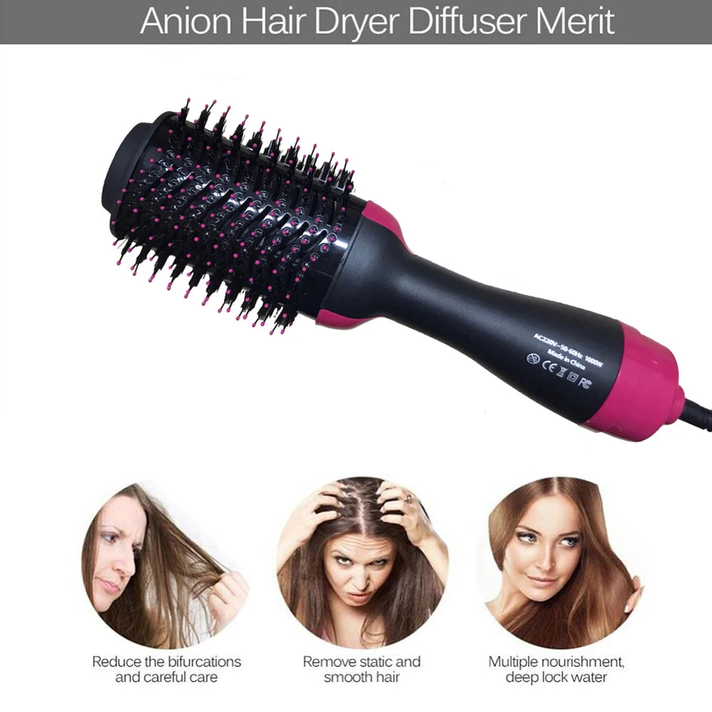 Electric Heating Hair Comb – 2-in-1 Straightener & Dryer Brush