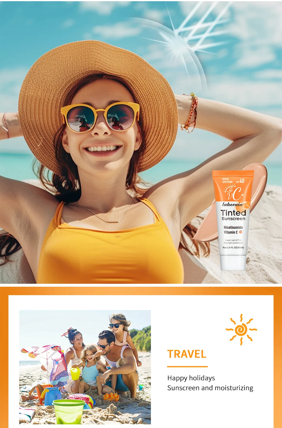 Vitamin C Tinted Sunscreen SPF 40 – Hydrating Mineral UV Protection