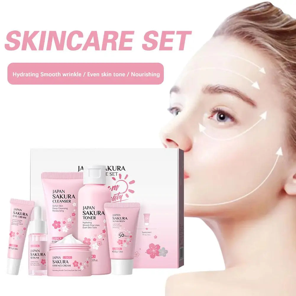 6-Piece Sakura Skin Care Set – Complete Face Care Gift Box