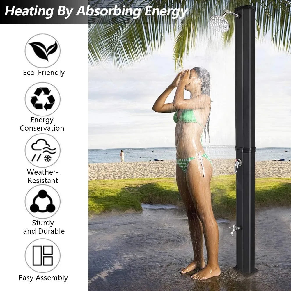 Solar Heated Outdoor Shower