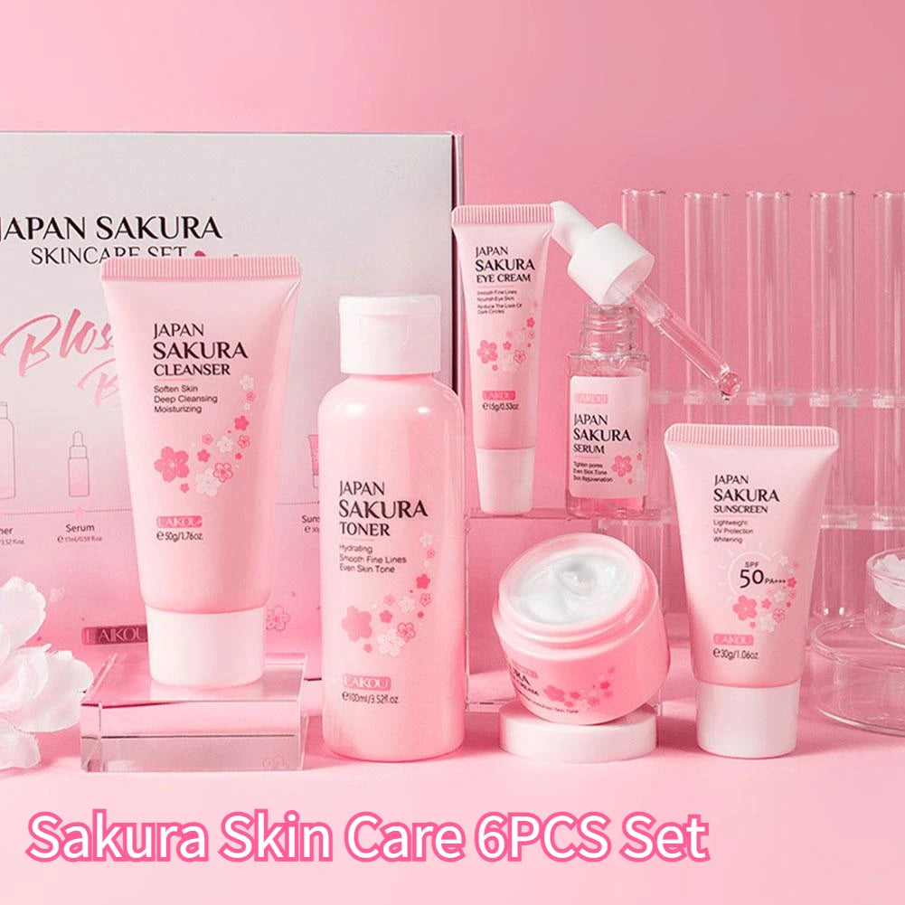 6-Piece Sakura Skin Care Set – Complete Face Care Gift Box