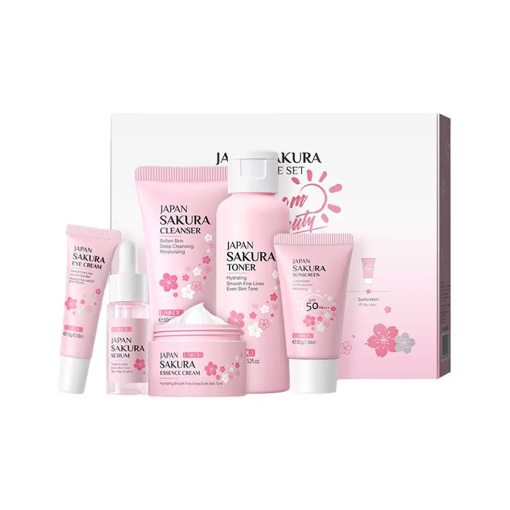 6-Piece Sakura Skin Care Set – Complete Face Care Gift Box