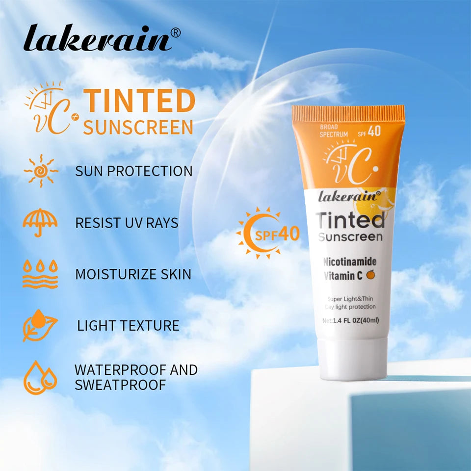 Vitamin C Tinted Sunscreen SPF 40 – Hydrating Mineral UV Protection