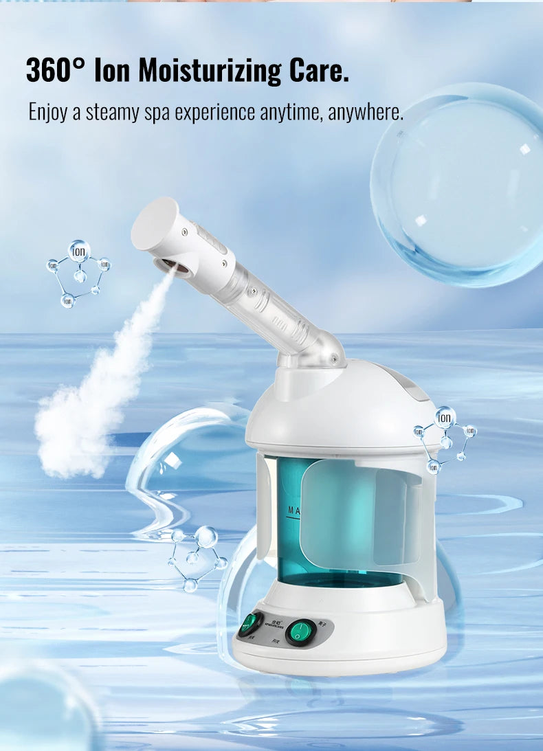 KSKIN Portable Ionic Face Mist Steamer – Hydrating & Professional Facial Care